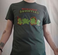 Image 1 of Ladies Or Unisex- "Ninja Squirtles"- Forest Green Tee