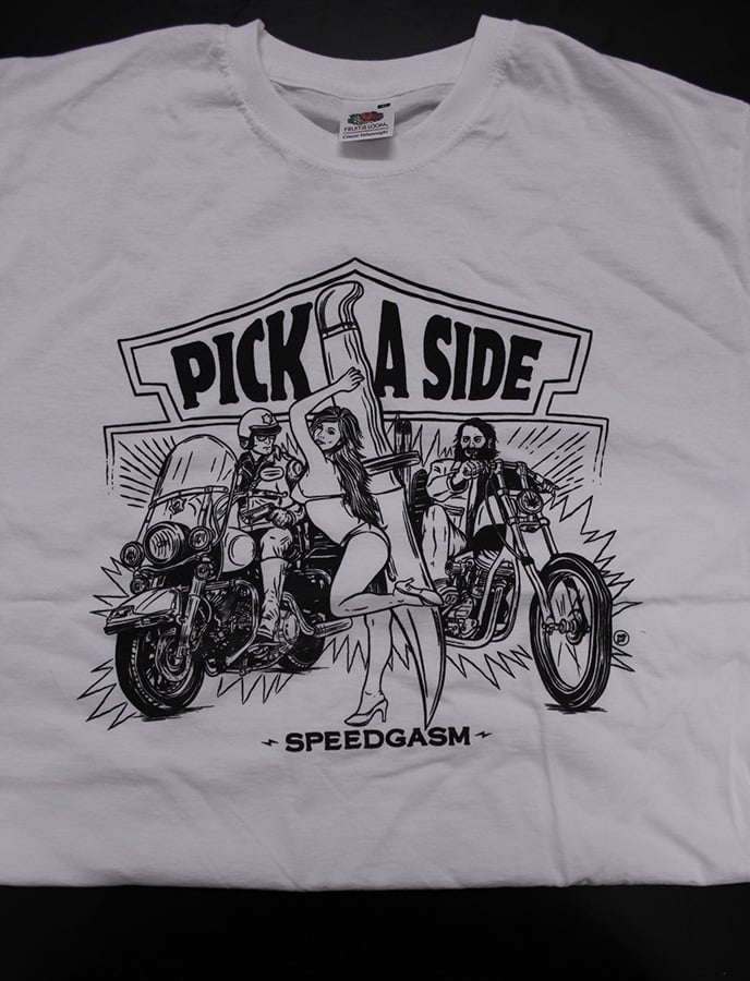 Image of Speedgasm "Pick A Side" t-shirt