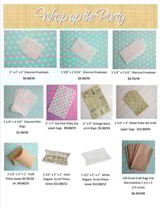 Image of Gift bags, Glassine envelopes and pillow boxes