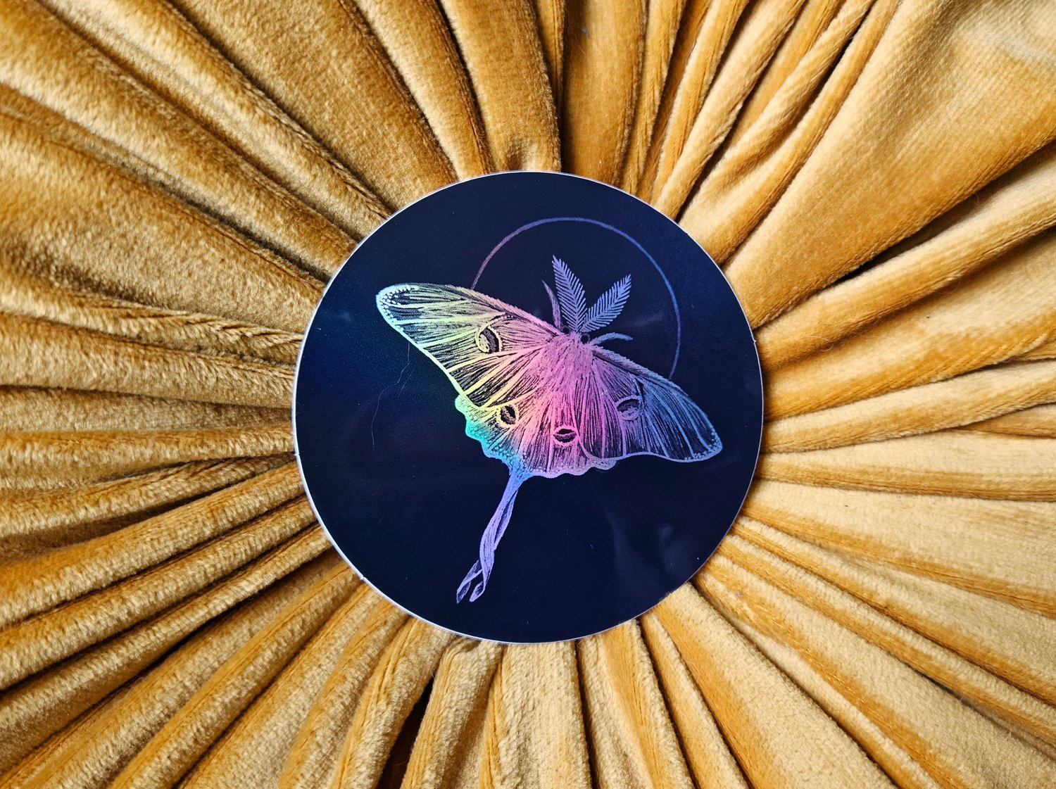 Moth Holographic Sticker