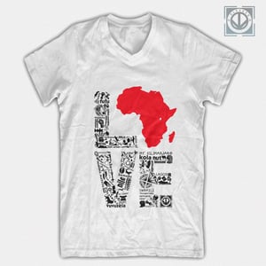 Image of Guys LuvAfrique V-Neck (Red Map)