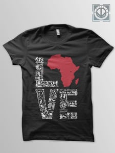 Image of Guys LuvAfrique Tee (Red Map)