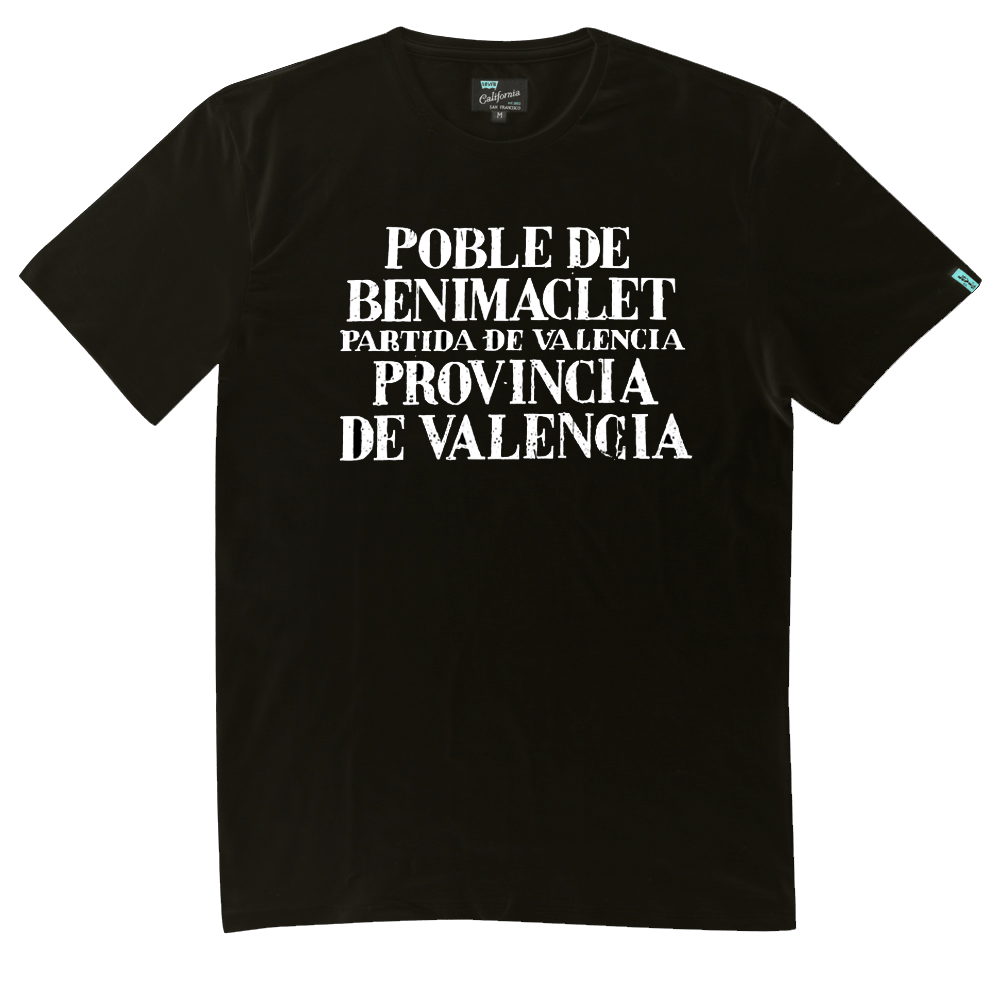 Image of Samarreta Poble de Benimaclet Negra