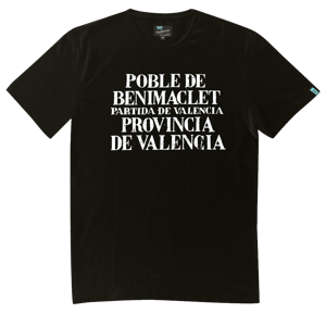 Image of Samarreta Poble de Benimaclet Negra