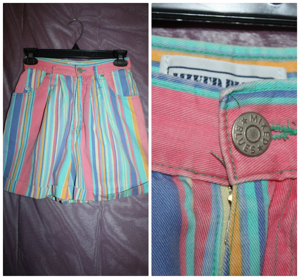 striped vintage shorts