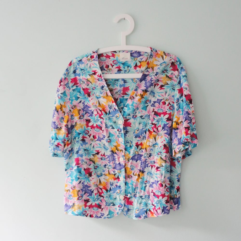 Image of Floral blouse: M/L