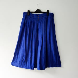 Image of Royal blue St Michael high waisted skirt: size 18