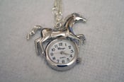 Image of Silver Stallion Pocket Watch Necklace