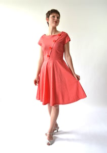 Image of Red Stripe Button Dress
