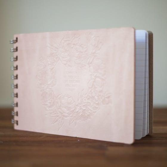 Image of A5 Landscape Notebook {Natural Rose}