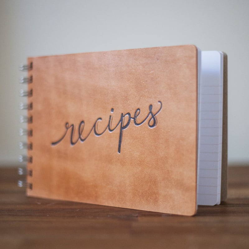Image of A5 Landscape Notebook {Recipes}