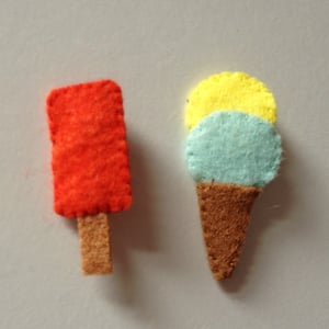 Image of Felt Ice Cream Badges