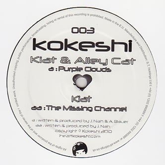 Image of Kiat & Alley Cat: Purple Clouds / The Missing Channel - KOKESHI 003 (Full artwork release)