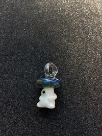 Image 3 of UV reactive Mixed color Mushroom Character pendant 