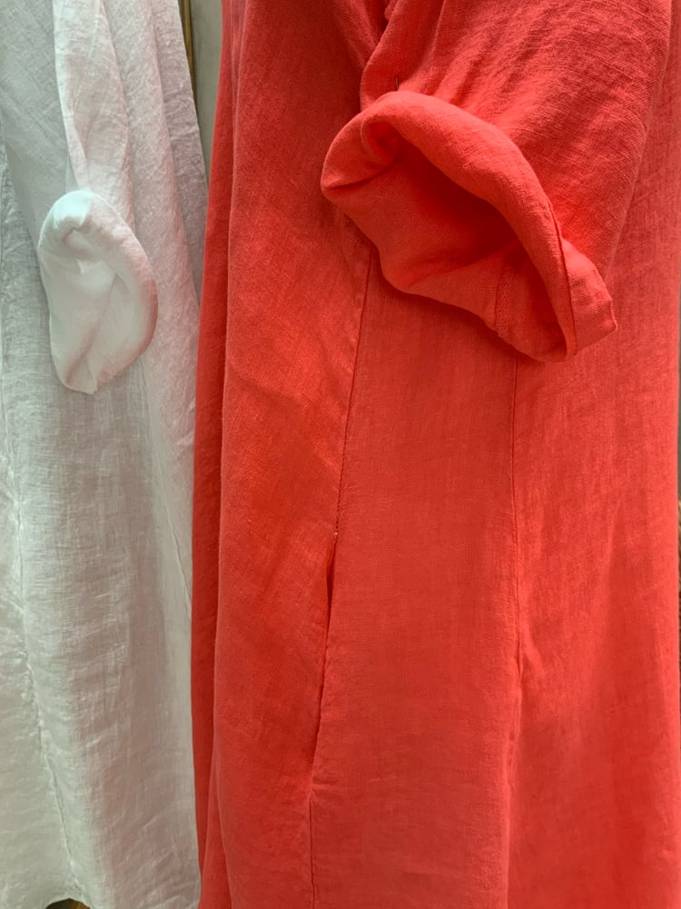 Image of Robe En Lin Alizé Corail