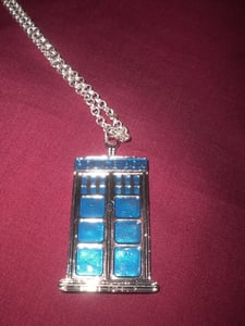 Image of Dr Who Tardis/Police Box Necklace
