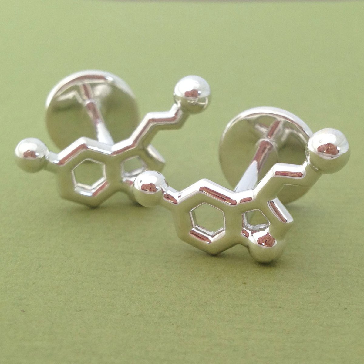 Image of serotonin cufflinks