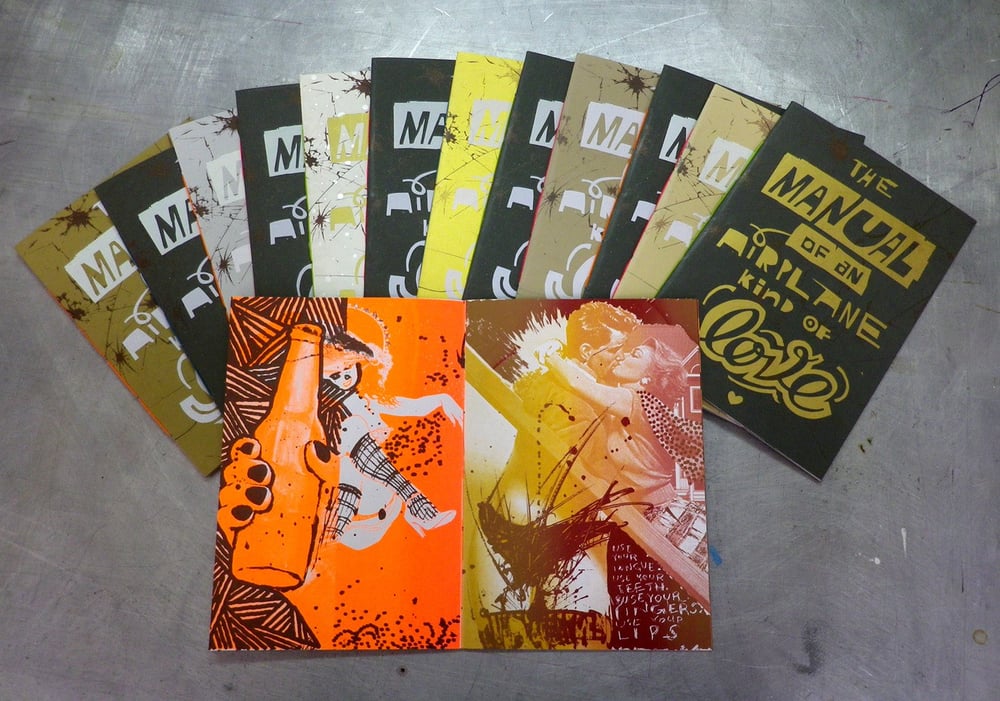 "Manual" silkscreened zine