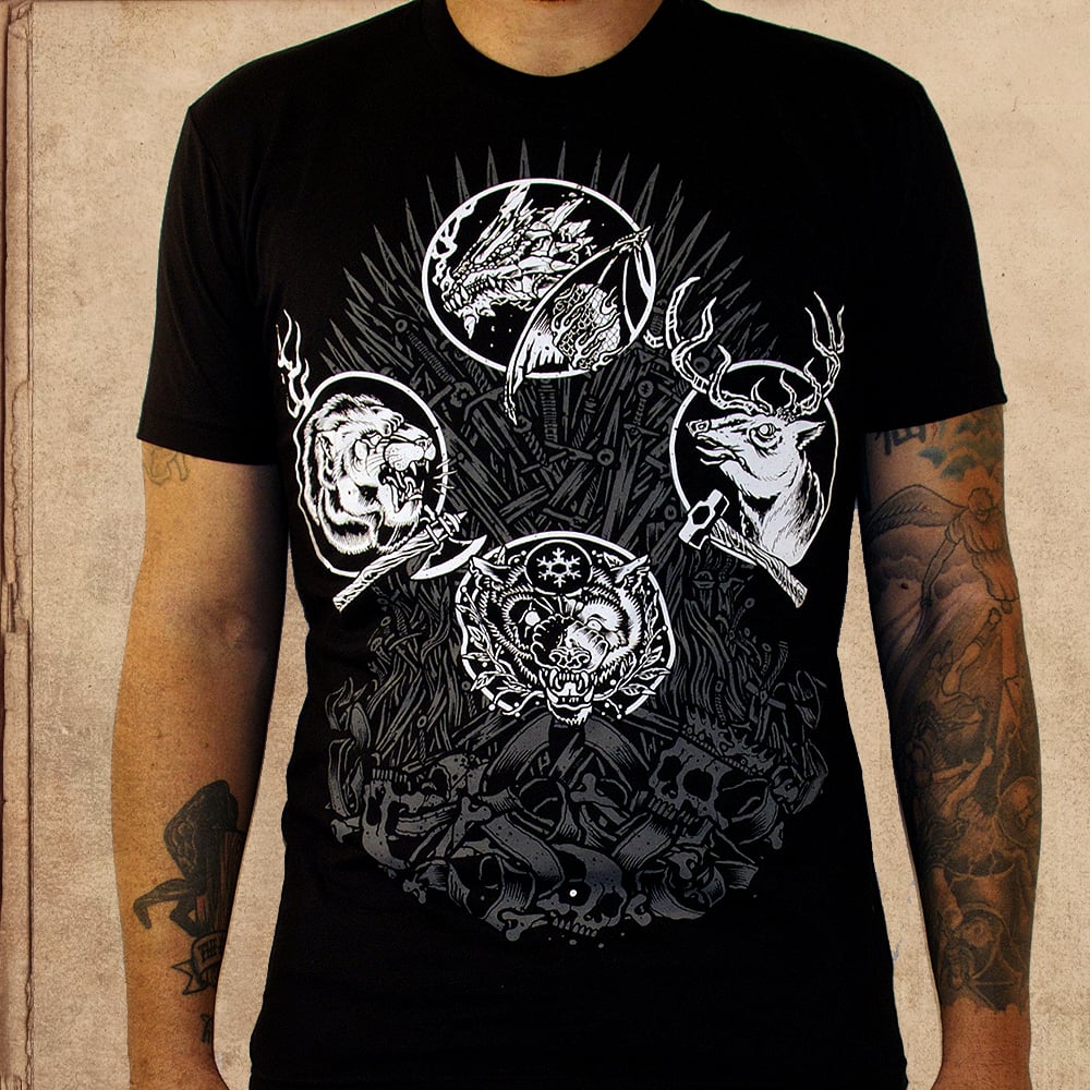 Image of Game of Thrones - iron throne - discharge inks - unisex 