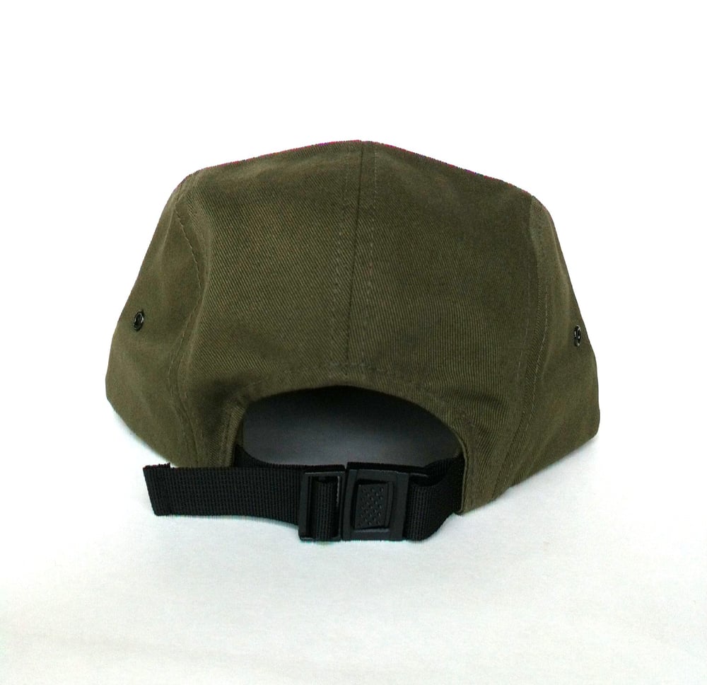 Image of Olive 5 panel snapback hat