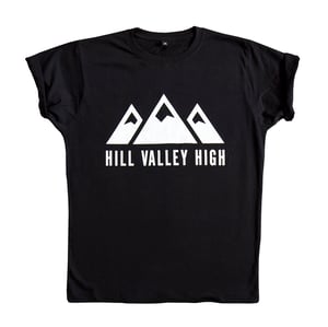Image of Hill Valley High Black Logo Tee