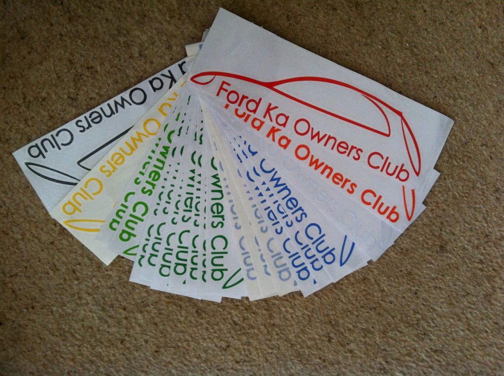 Ford Ka Owners Club Big/XL Stickers