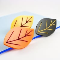 Embroidered Leaf brooch