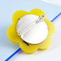 Image 3 of Embroidered Bumble Bee brooch