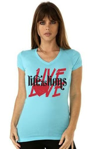 Image of Live Love Life as Lions Vneck Shirt