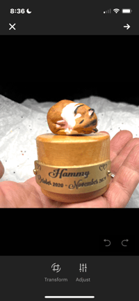 Image 9 of Custom Sleeping Hamster Mini Urn Handpainted To Your Photos