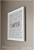 Image of Personalized Alphabet Name Poster - childrens art 