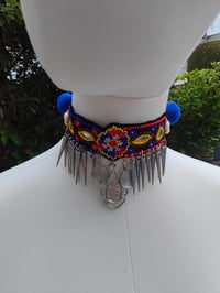 Image 1 of Festie choker - drop spikes