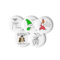 Image 4 of Set of pin buttons FANCY FOLK 