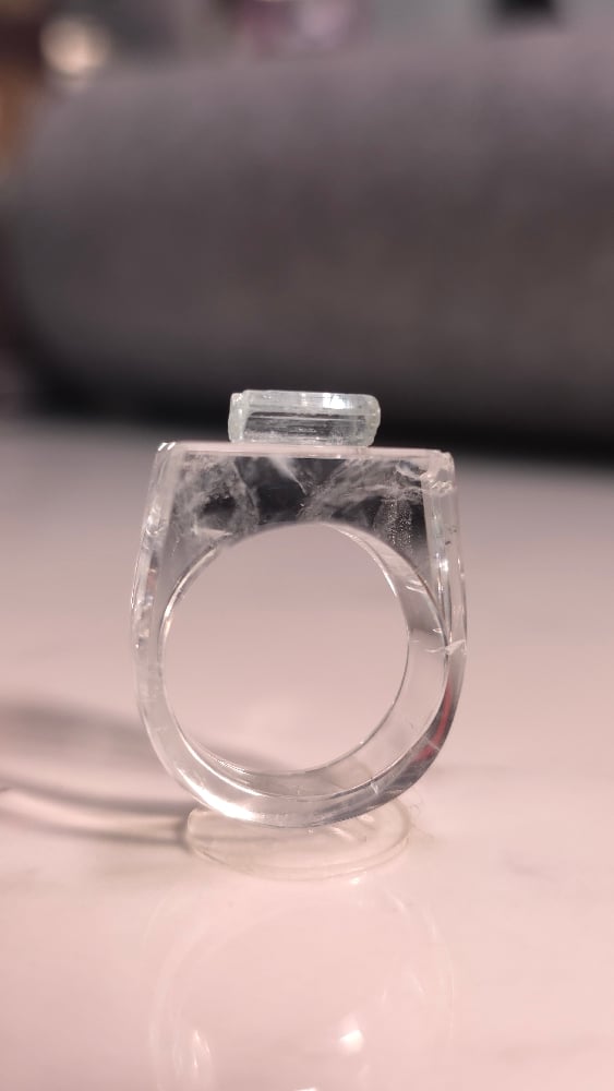 Image of Aquamarine Crystal Signet 