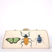 Image of Cream Clutch with Insects