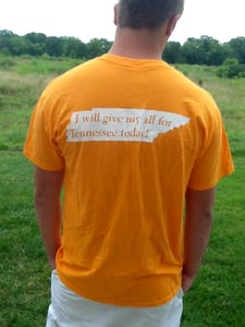 Image of I will give my all for Tennessee today! (ORANGE) Simply Southern Tennessee Tees