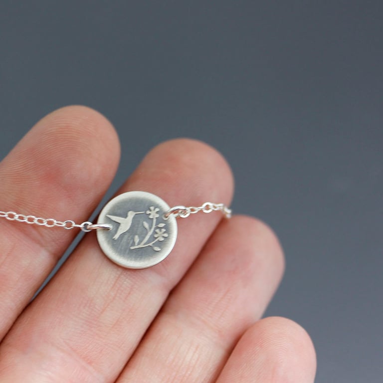 Tiny Hummingbird Necklace Image 2