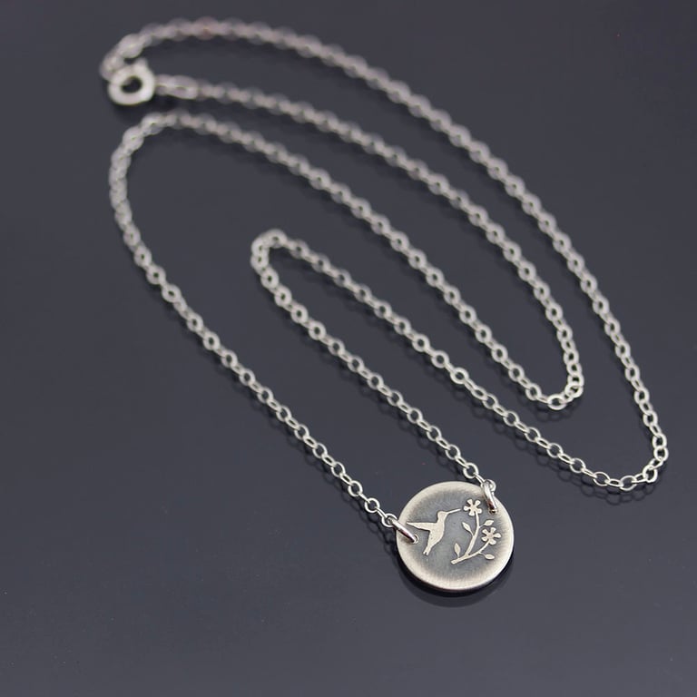 Tiny Hummingbird Necklace Image 4