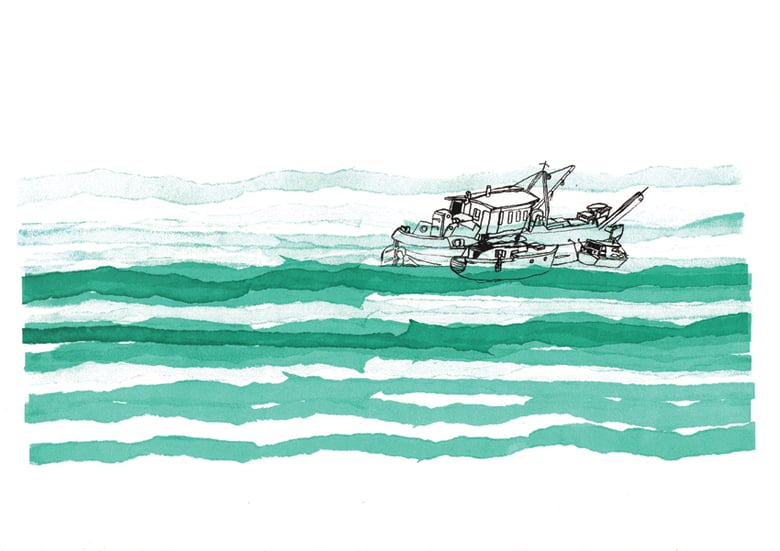 Image of Creekside Boats Print