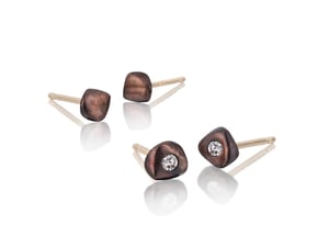 Image of pebble stud earrings