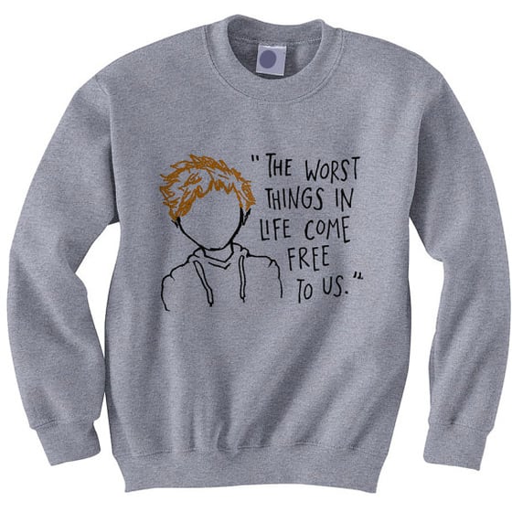 Image of Ed Sheeran "The A Team" Lyrics Crewneck Sweatshirt 