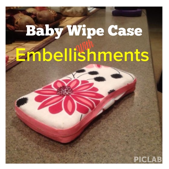 Image of Decorated Baby Wipe case