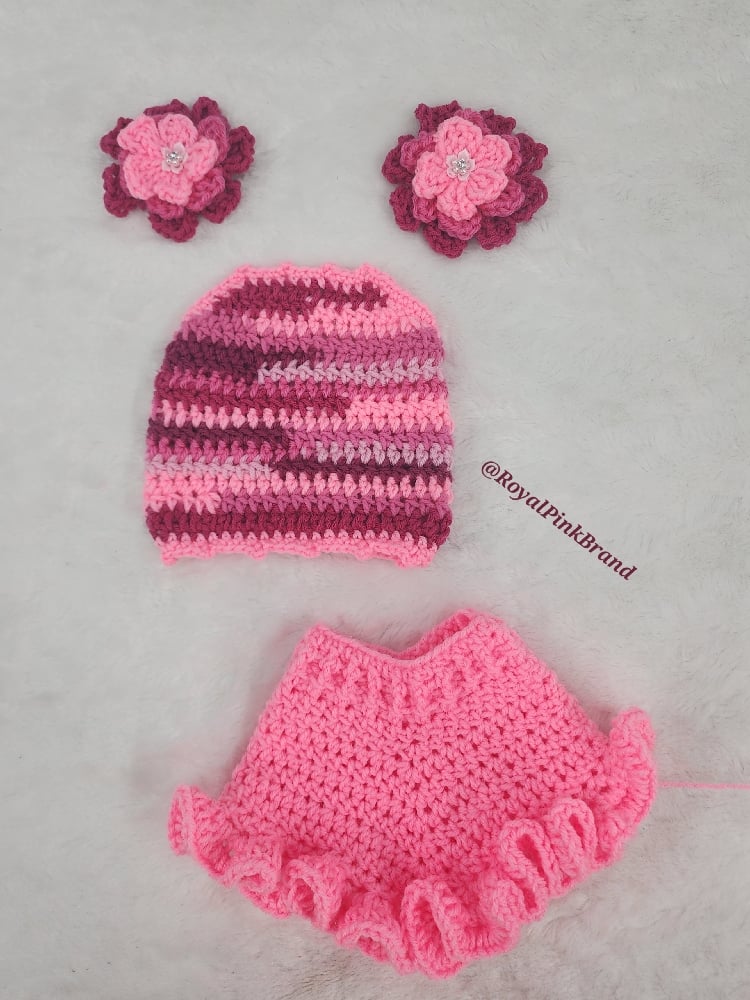 Ruffled Shorts Halter Set Royal Pink Brand