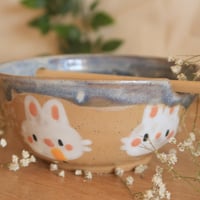 Image 2 of 'Silly Summer Bunny' Chopstick Ramen Bowl