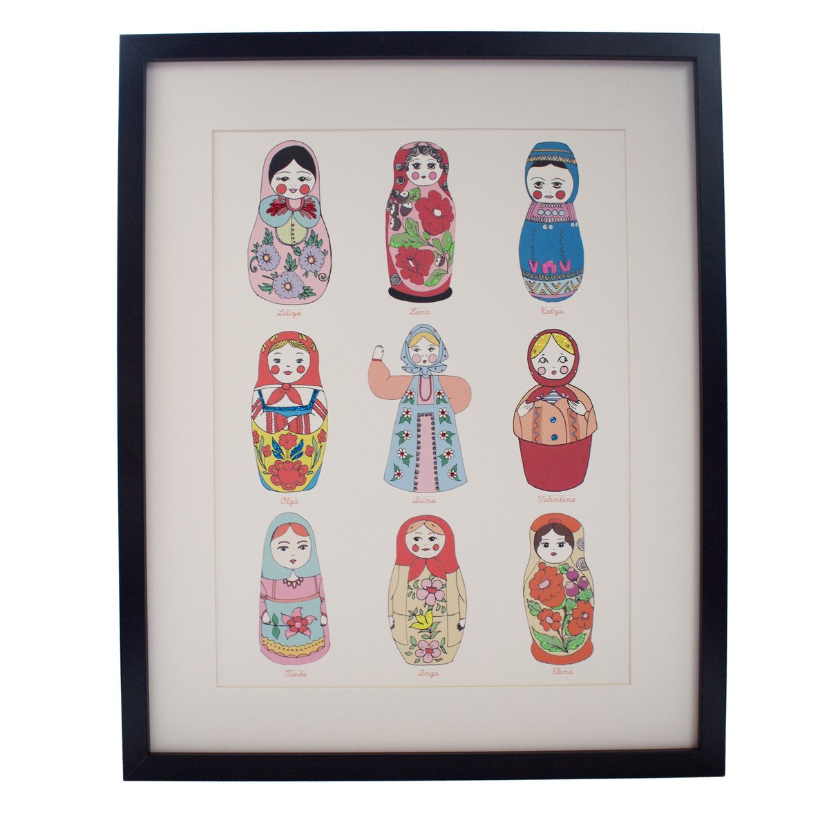 Limited Edition Hand Decorated Russian Doll Print