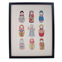 Image 1 of Limited Edition Hand Decorated Russian Doll Print