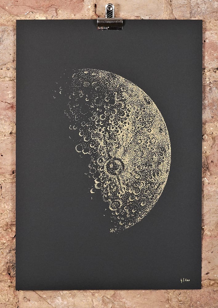 Image of Gold Half Moon - A3