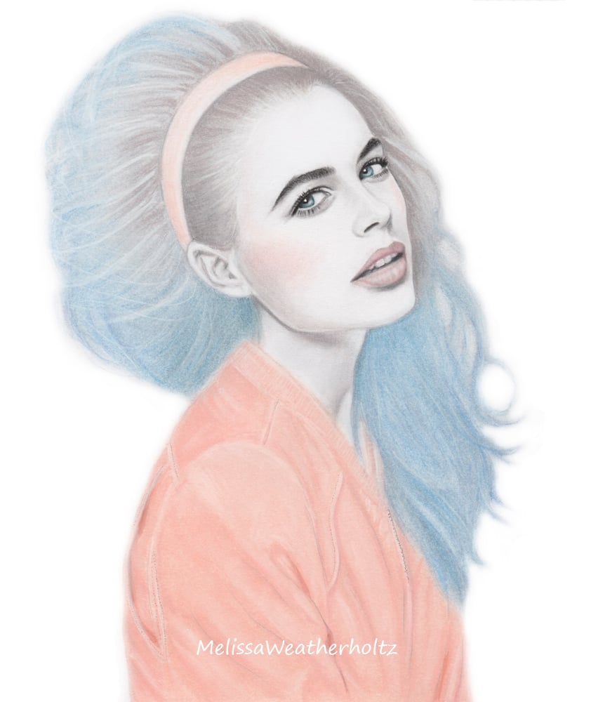 Image of Fashion Illustration - "Ombre Blue"
