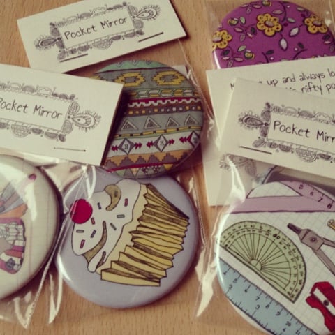 Image of Shiny precious pocket mirrors