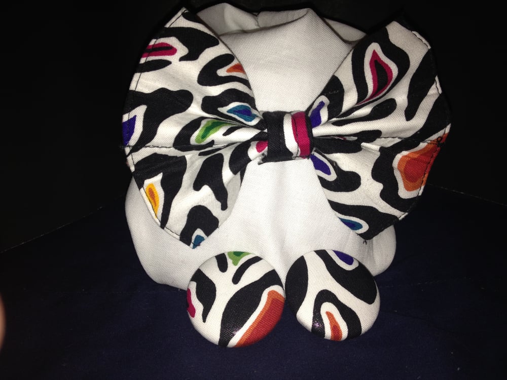 Image of Multi Colored Zebra Bow Tie
